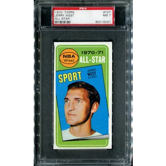 1970/71 Topps Basketball #107 Jerry West All Star PSA 7 (NM) *9241