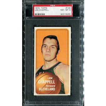 1970/71 Topps Basketball #146 Len Chappell PSA 8 (NM-MT) *9265