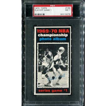 1970/71 Topps Basketball #168 Playoff Game 1 - Willis Reed PSA 7 (NM) *9276