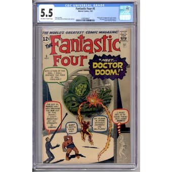 Fantastic Four #5 CGC 5.5 (OW-W) *1289599001*