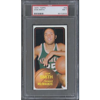 1970/71 Topps Basketball #39 Don Smith PSA 7 (NM) *2533