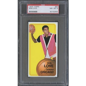 1970/71 Topps Basketball #84 Bob Love PSA 8 (NM-MT) *2655