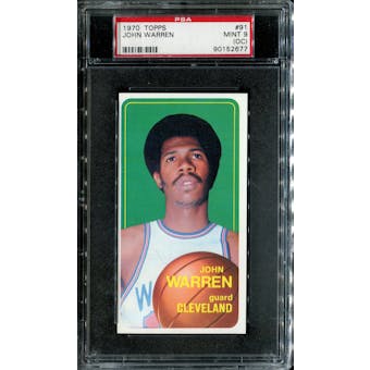1970/71 Topps Basketball #91 John Warren PSA 9 (MINT) (OC) *2677