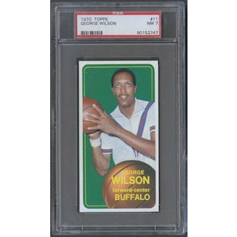 1970/71 Topps Basketball #11 George Wilson PSA 7 (NM) *2747