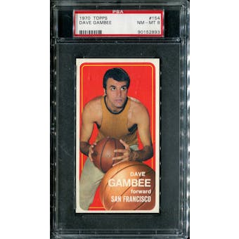 1970/71 Topps Basketball #154 Dave Gambee PSA 8 (NM-MT) *2893