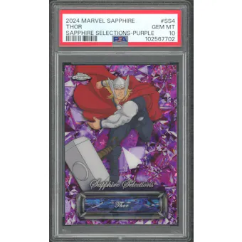 2024 Topps Chrome Marvel Sapphire Thor Selections Purple /15 PSA 10