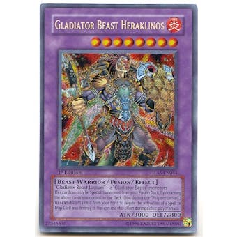 Yu-Gi-Oh Gladiator's Assault 1st Edition Single Gladiator Beast Heraklinos Secret Rare Near Mint (NM)