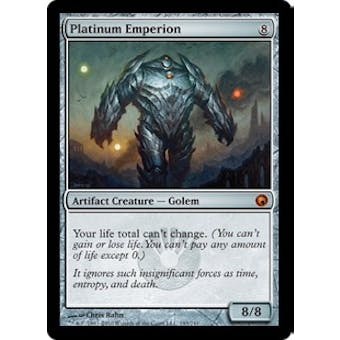 Magic the Gathering Scars of Mirrodin Single Platinum Emperion FOIL - MODERATE PLAY (MP)