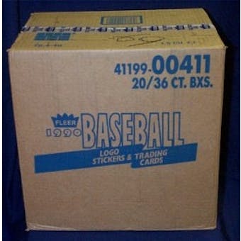 1990 Fleer Baseball Wax 20-Box Case