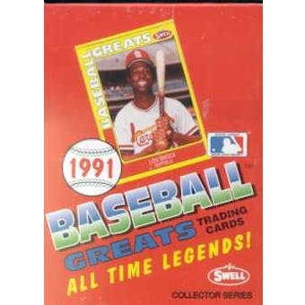 1991 Swell Baseball Greats Baseball Wax Box