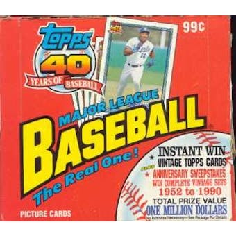 1991 Topps Baseball Cello Box