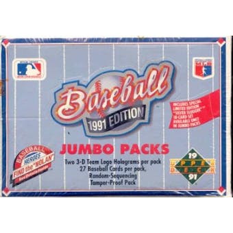 1991 Upper Deck Low # Baseball Jumbo Box