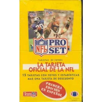 1991 Pro Set Football Wax Box (Spanish Edition)