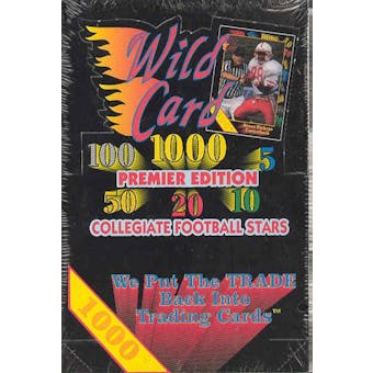 1991 Wild Card Collegiate Football Hobby Box