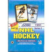 1991/92 Score Canadian Bilingual Series 2 Hockey Hobby Box