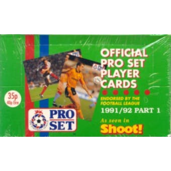1991/92 Pro Set Soccer Box