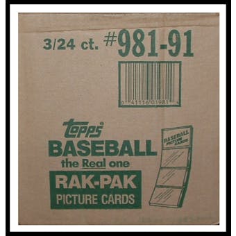 1991 Topps Baseball Rack 3-Box Case