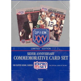 1991 Pro Set Super Bowl XXV Silver Anniversary Football Box