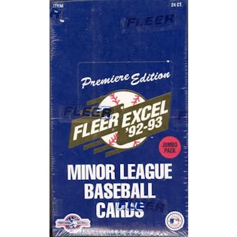 1992/93 Fleer Excel Minor League Baseball Jumbo Wax Box