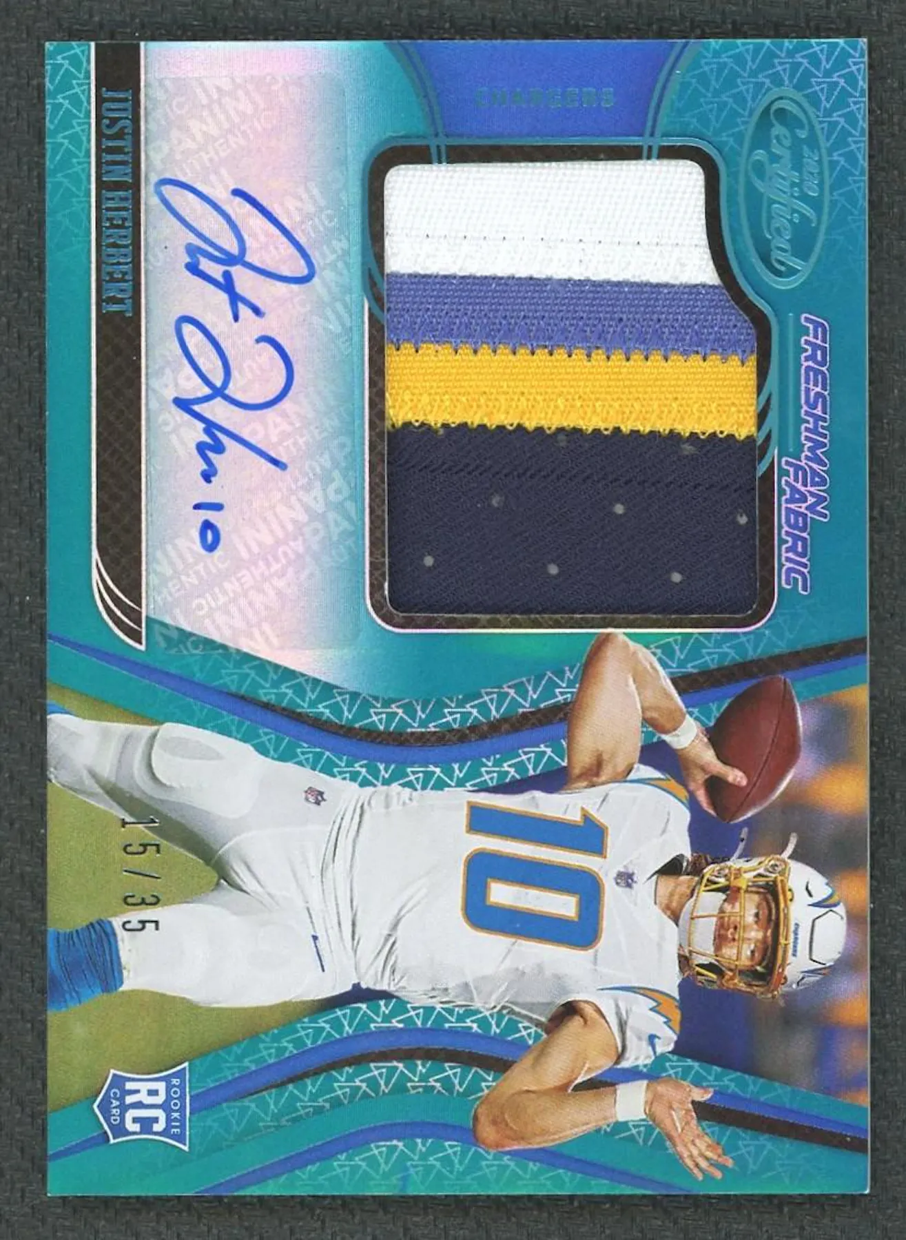 Nfl Rpa Cards 2020 Panini Certified Justin Herbert RPA /35 (Slight Wear) | DA Card World