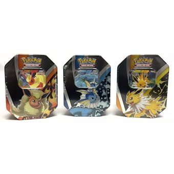 Pokemon Eevee Evolutions Tin - Set of 3