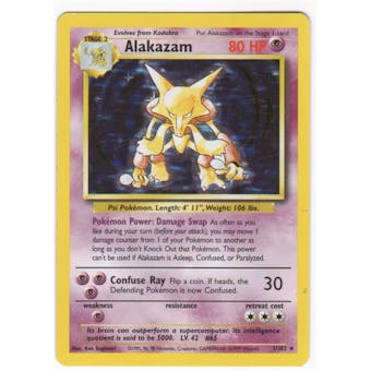 Pokemon Base Set 1 Single Alakazam 1/102 - NEAR MINT (NM)