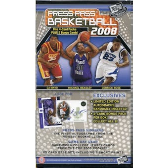 2008/09 Press Pass Basketball 5-Pack Box (Rose and Love)