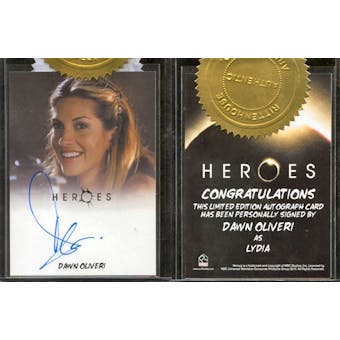 2010 Rittenhouse Heroes Archives Autographs #11A Dawn Oliveri as Lydia (with hair clip)