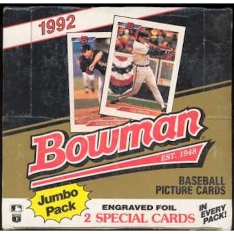 1992 Bowman Baseball 36 Pack Jumbo Box
