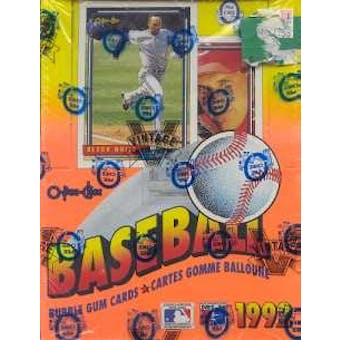1992 O-Pee-Chee Baseball Wax Box
