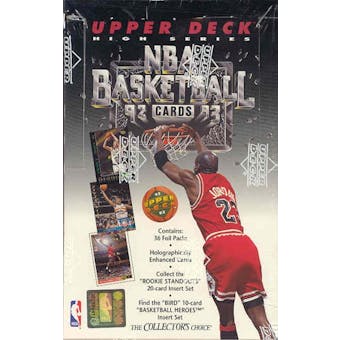 1992/93 Upper Deck Hi # Basketball 36 Pack Box