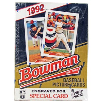 1992 Bowman Baseball Hobby Wax Box