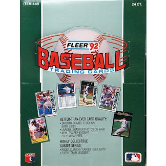 1992 Fleer Baseball Rack Box