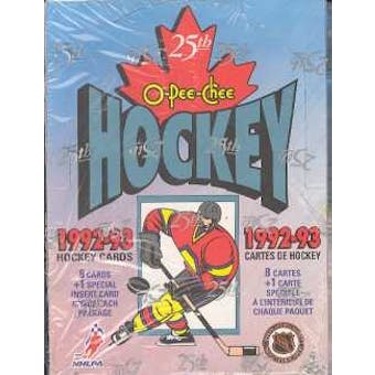 1992/93 O-Pee-Chee Hockey Hobby Box