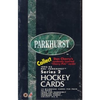 1992/93 Parkhurst Series 2 Hockey Hobby Box
