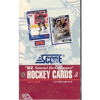 1992/93 Score Hockey Wax Box