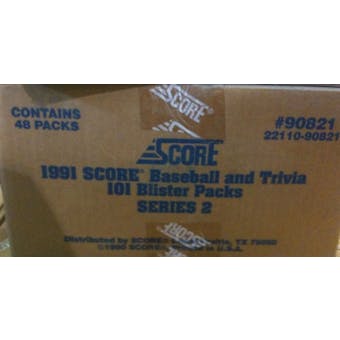 1991 Score Baseball Series 2 Blister 48 Pack Case