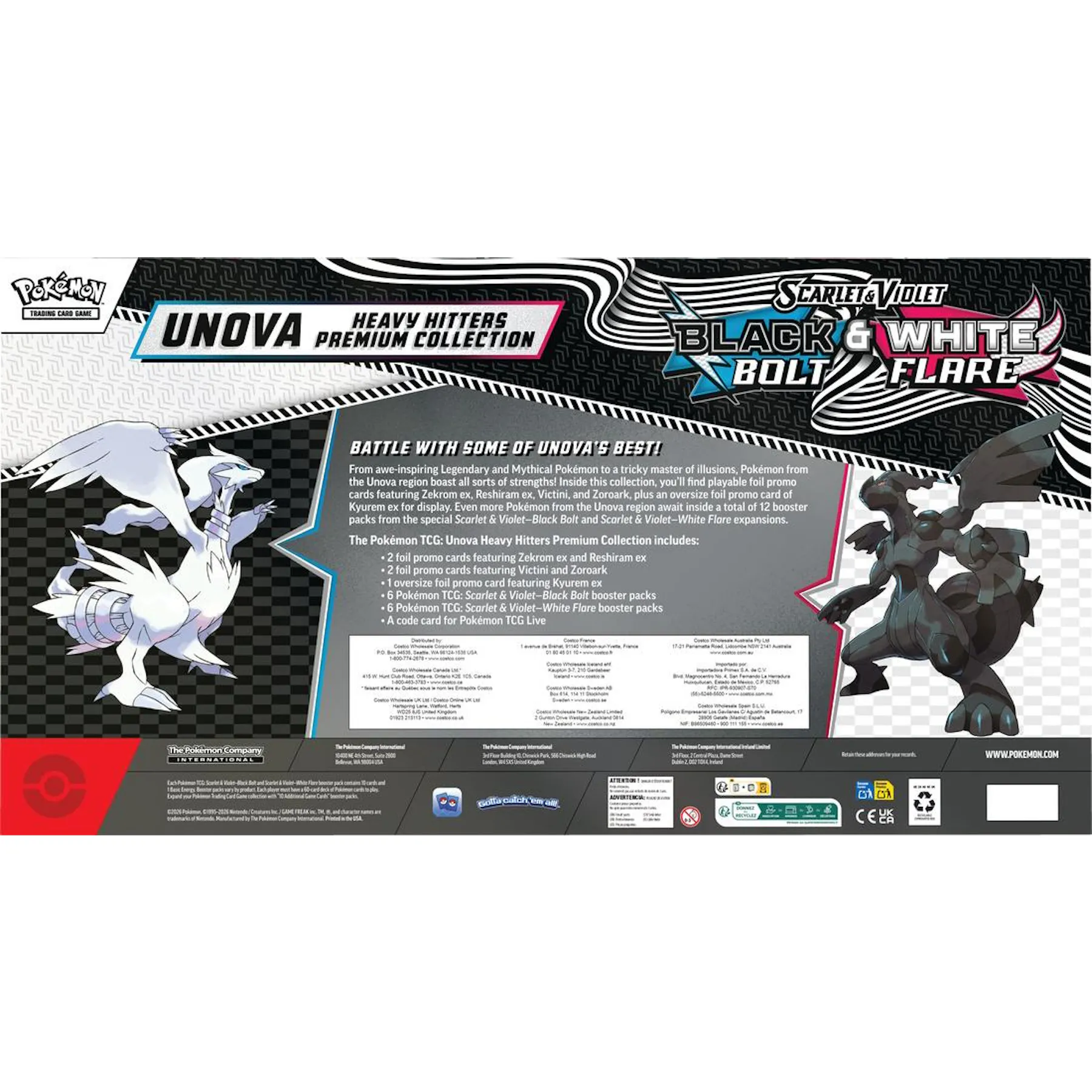 Pokemon Scarlet & Violet: Black Bolt & White Flare Unova Heavy Hitters Premium Collection Box | DA Card World Pokemon Scarlet & Violet: Black Bolt & White Flare Unova Heavy Hitters Premium Collection Box | DA Card World