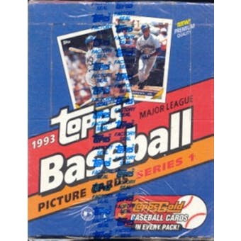 1993 Topps Series 1 Baseball Rack Box (Jeter Rc.)