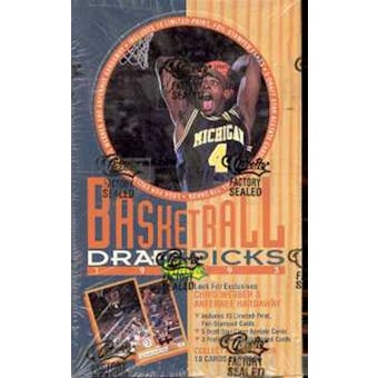 1993/94 Classic Draft Picks And Prospects Basketball Hobby Box