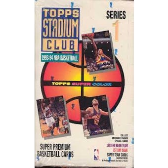1993/94 Topps Stadium Club Series 1 Basketball Hobby Box