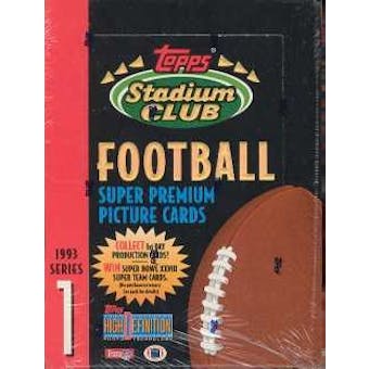 1993 Topps Stadium Club Series 1 Football Hobby Box