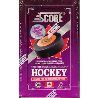 1993/94 Score Canadian Series 1 Hockey Hobby Box
