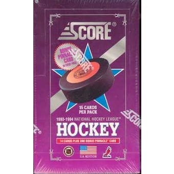 1993/94 Score U.S. Series 1 Hockey Hobby Box