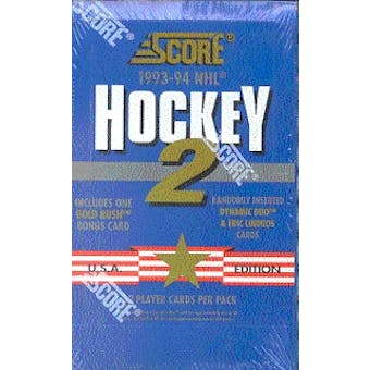 1993/94 Score U.S. Series 2 Hockey Hobby Box