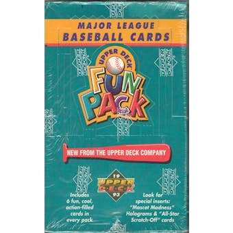 1993 Upper Deck Fun Pack Baseball Hobby Box