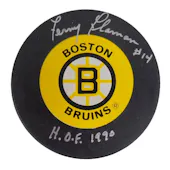 Fernie Flaman Autographed Bruins Hockey Puck (HOF 1990) JSA CK72494 (Reed Buy)