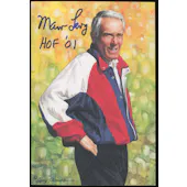 Marv Levy Autographed Goal Line Art Card (HOF 01) JSA CK72696 (Reed Buy)