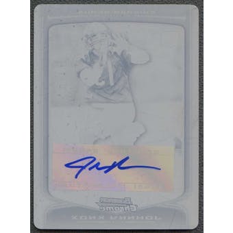 2009 Bowman Chrome Rookie Autographs Printing Plates Black #155 Johnny Knox 1/1