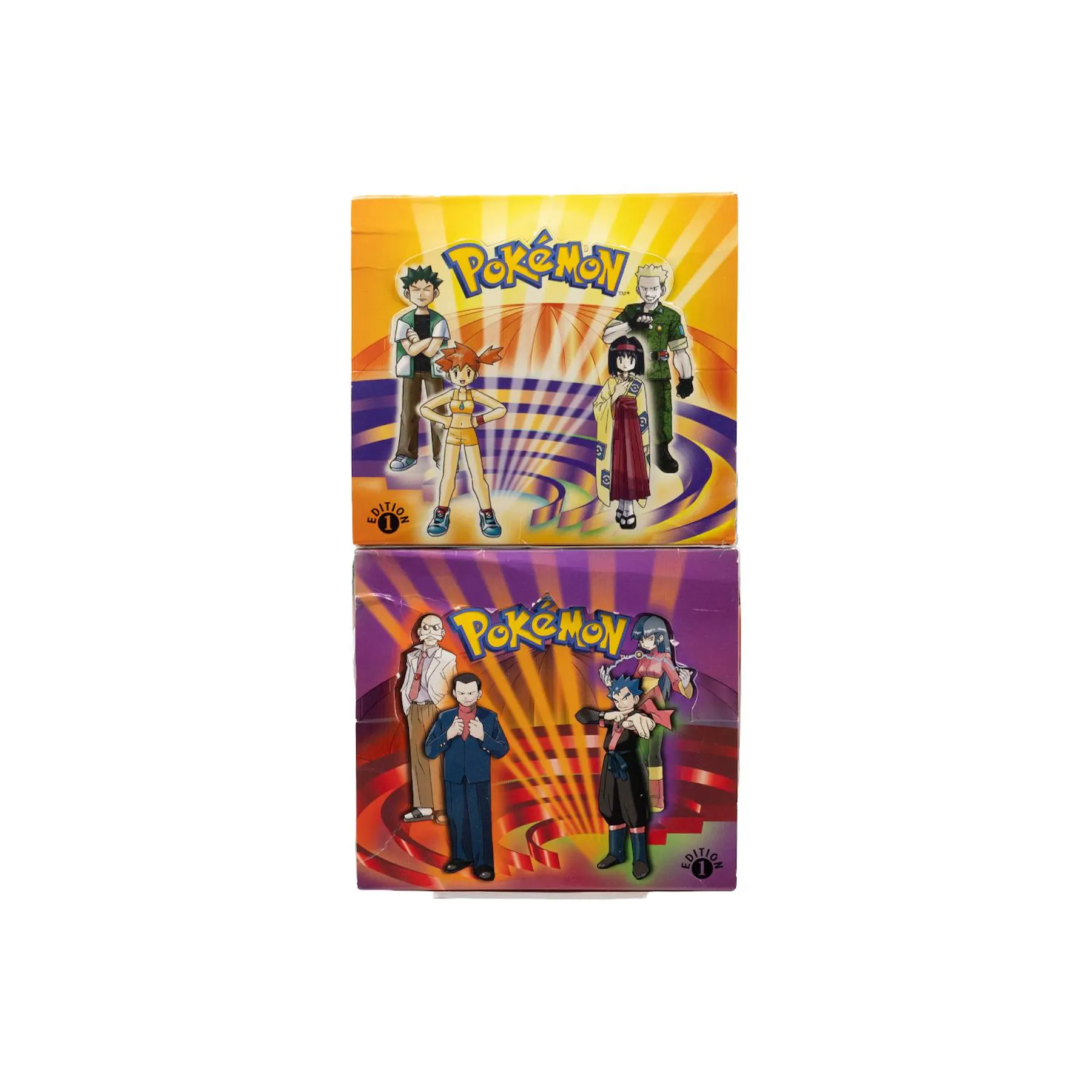 Pokemon EMPTY 1st Edition Gym Heroes and Gym Challenge Booster Boxes 2 Box Lot (No packs, no cards) Pokemon EMPTY 1st Edition Gym Heroes and Gym Challenge Booster Boxes 2 Box Lot (No packs, no cards)